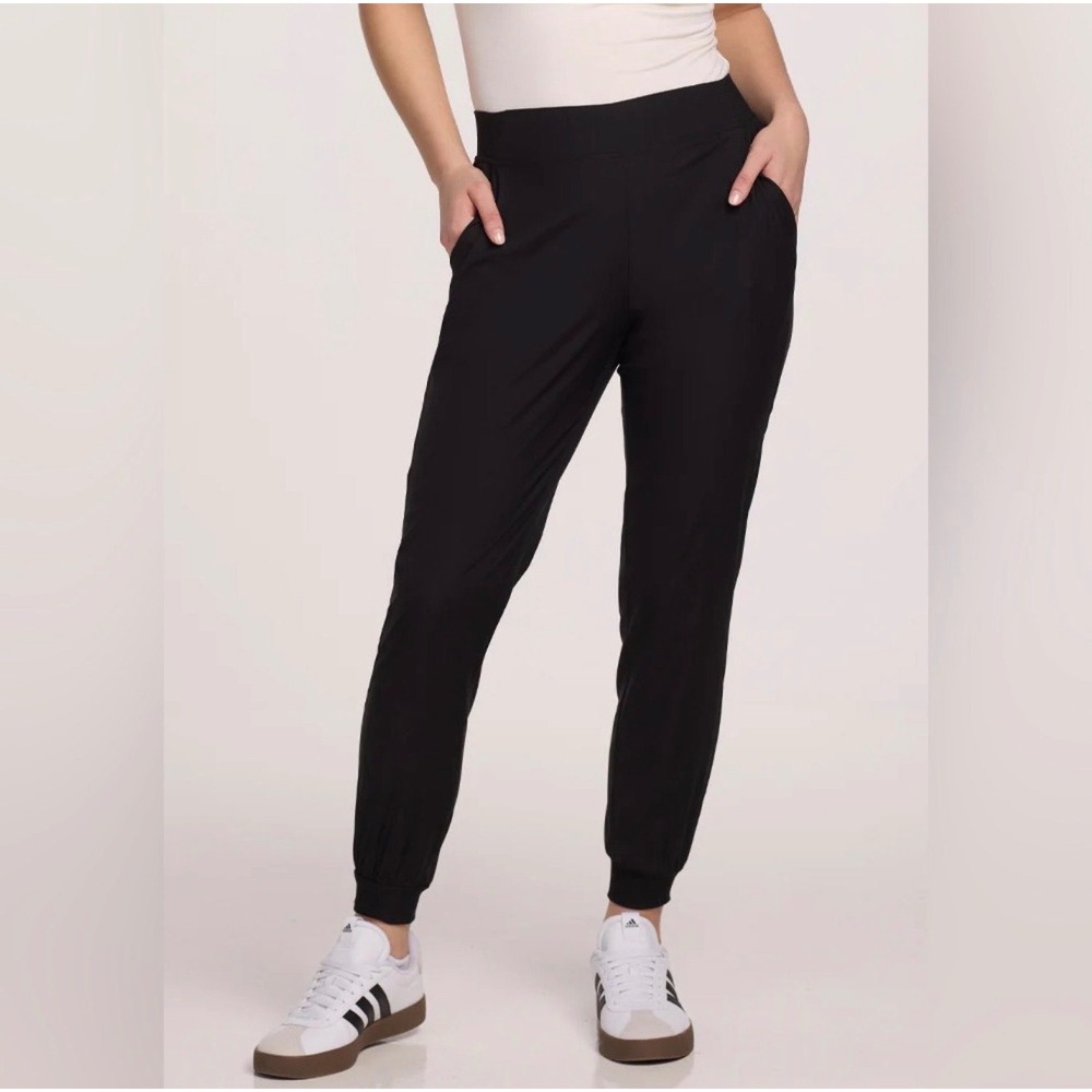 Woolx Palmer Jogger Pants Womens Medium Black Excellent Merino Wool Blend Hiking